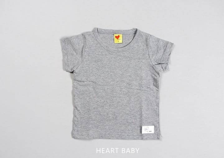 Heart Baby - Korean Children Fashion - #kidsshorts - Heart Short Sleeve Tee - 8