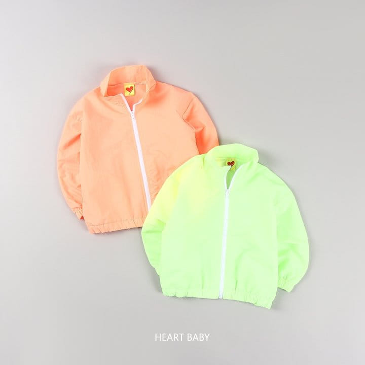 Heart Baby - Korean Children Fashion - #kidsstore - Neon Windbreaker Jumper - 8