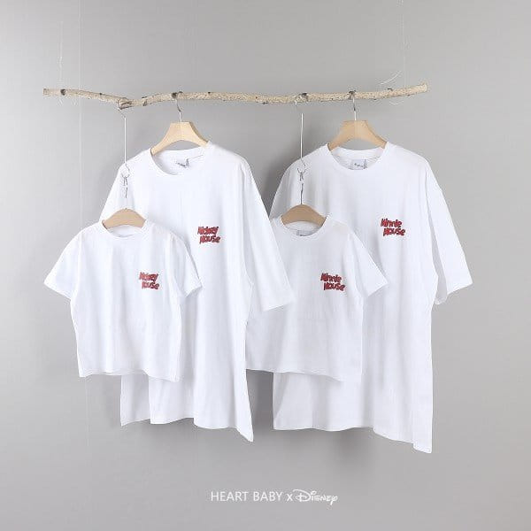 Heart Baby - Korean Children Fashion - #magicofchildhood - M & M Mom Dad Short Sleeve Tee  - 3