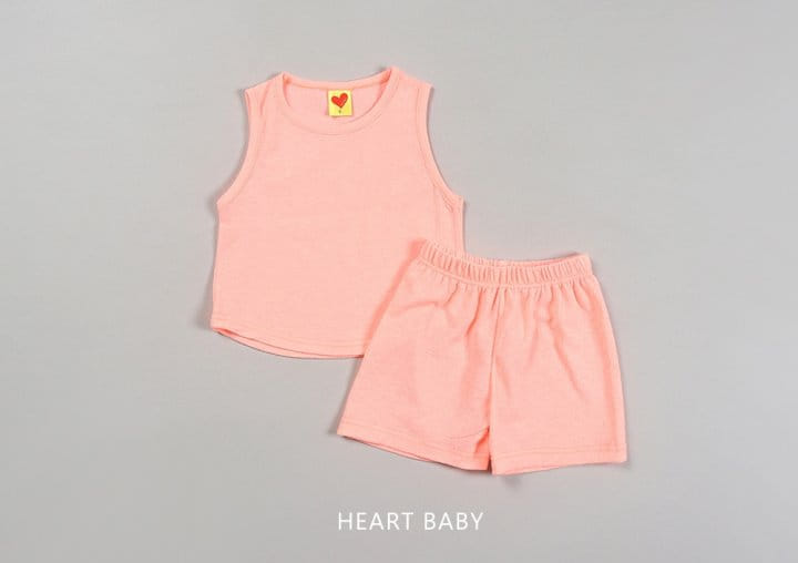 Heart Baby - Korean Children Fashion - #magicofchildhood - Macaroon Sleevelss Top Bottom Set - 9