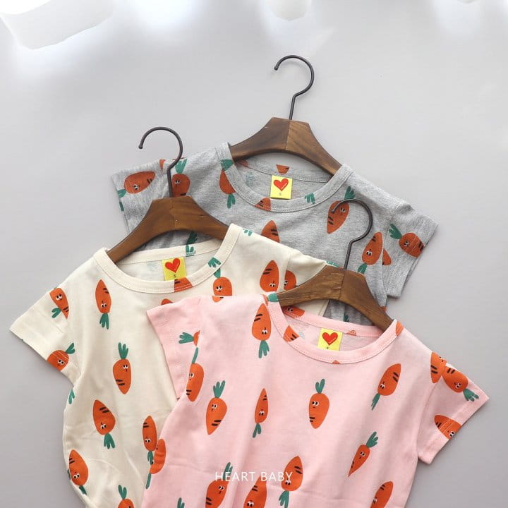 Heart Baby - Korean Children Fashion - #minifashionista - Carrot Short Sleeve Body Suit - 3