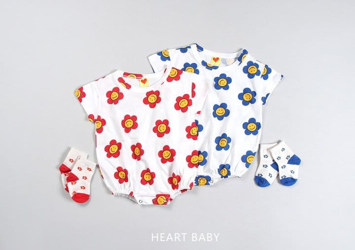 Heart Baby - Korean Children Fashion - #minifashionista - Daisy Short Sleeve Body Suit