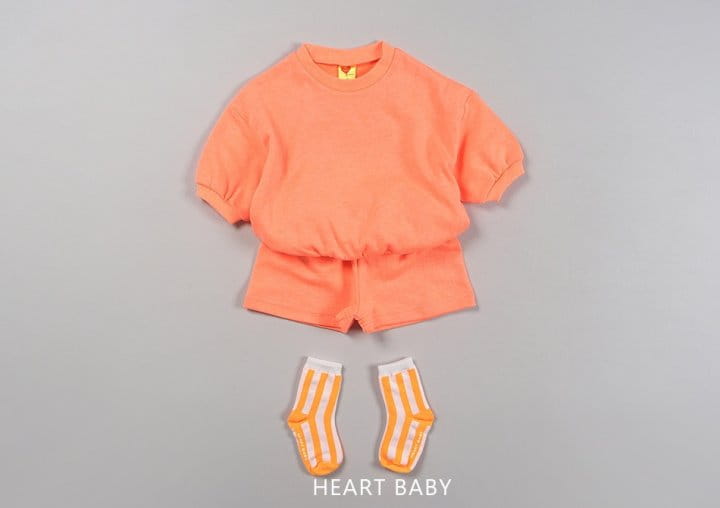 Heart Baby - Korean Children Fashion - #prettylittlegirls - Neon Crayon Short Sleeve Top Bottom Set - 10