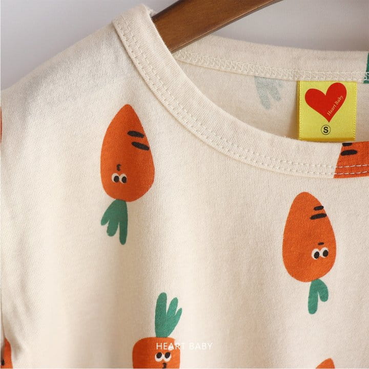 Heart Baby - Korean Children Fashion - #stylishchildhood - Carrot Short Sleeve Body Suit - 7