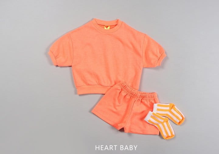 Heart Baby - Korean Children Fashion - #todddlerfashion - Neon Crayon Short Sleeve Top Bottom Set - 11