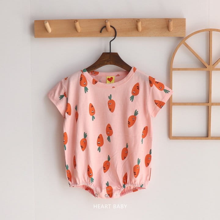 Heart Baby - Korean Children Fashion - #todddlerfashion - Carrot Short Sleeve Body Suit - 5