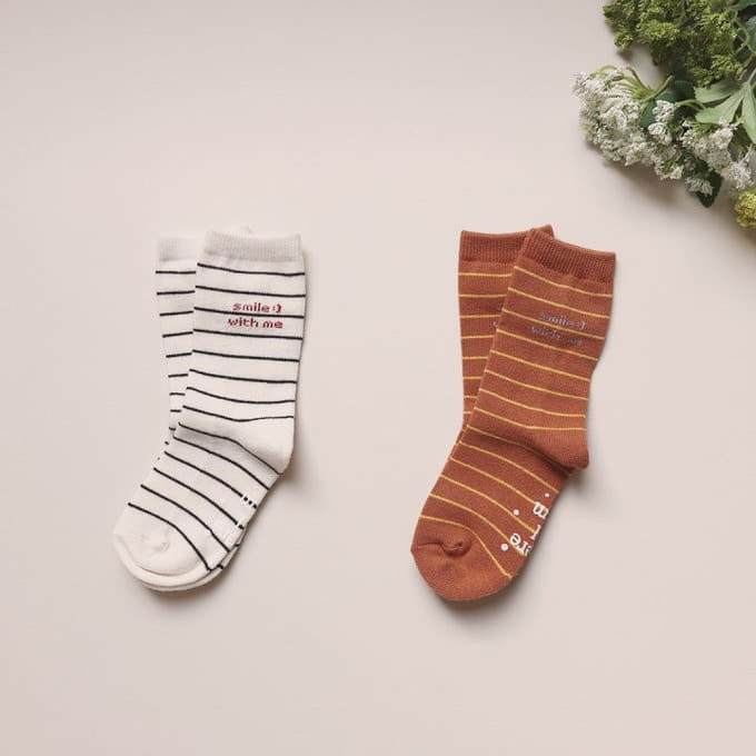 Here I Am - Korean Children Fashion - #childofig - Smile Socks