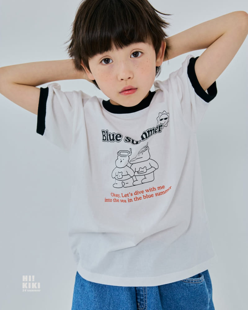 Hikiki - Korean Children Fashion - #childofig - Blue Summer Tee - 7