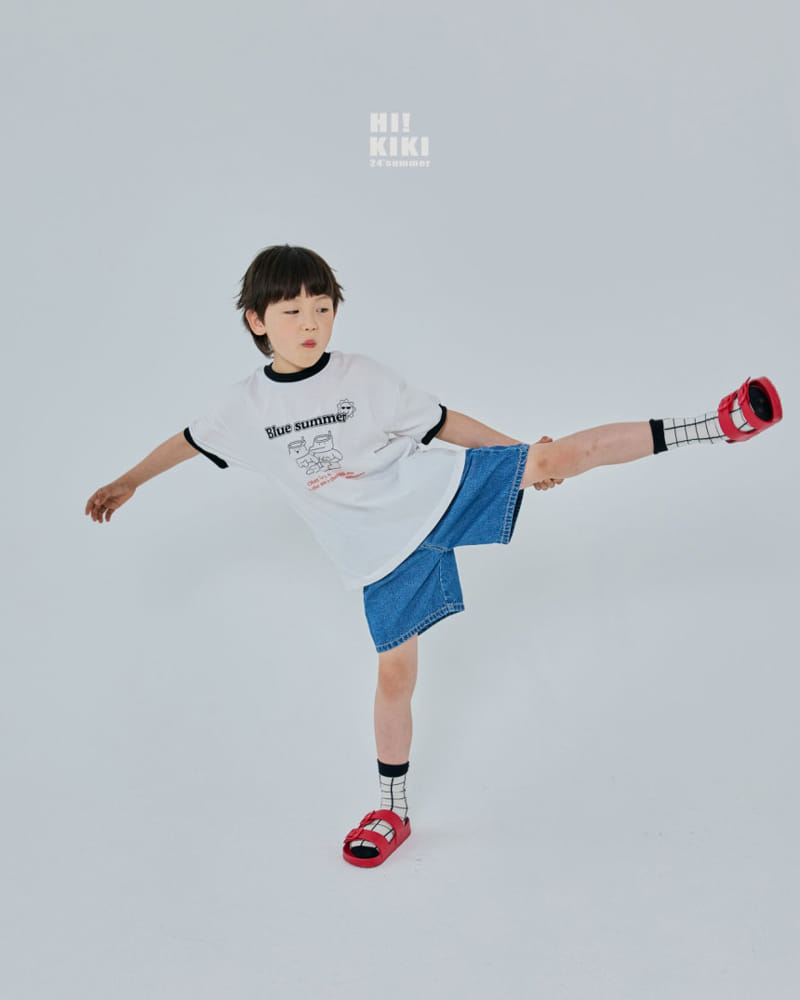 Hikiki - Korean Children Fashion - #childofig - Blue Summer Tee - 8