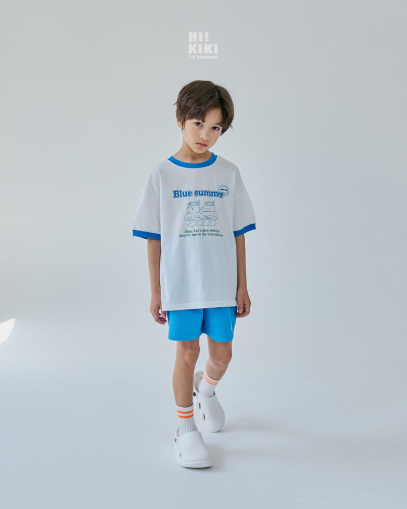 Hikiki - Korean Children Fashion - #childrensboutique - Blue Summer Tee - 9