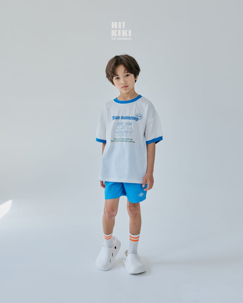 Hikiki - Korean Children Fashion - #designkidswear - Blue Summer Tee - 10