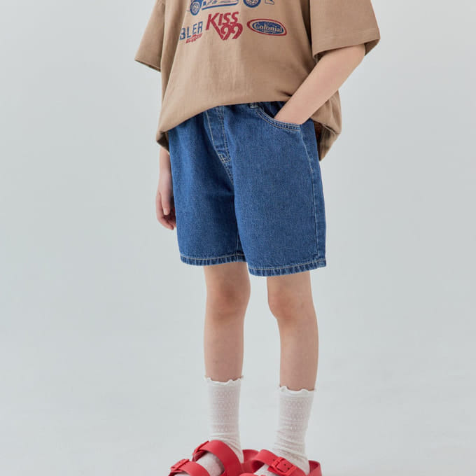 Hikiki - Korean Children Fashion - #discoveringself - Washing Denim Shorts