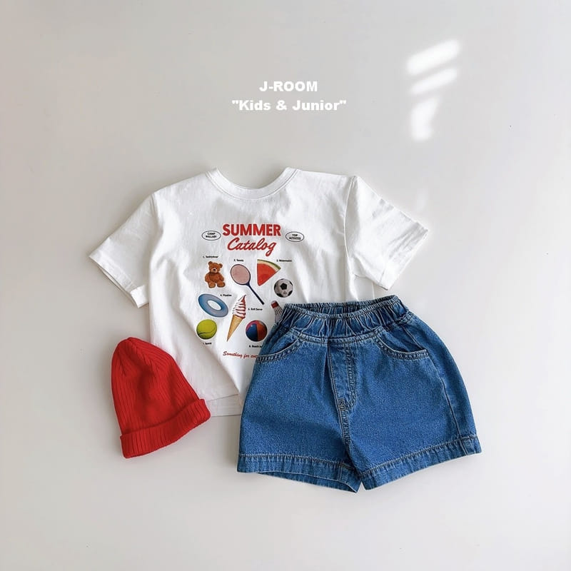 J-Room - Korean Children Fashion - #Kfashion4kids - Label Denim Shorts - 5