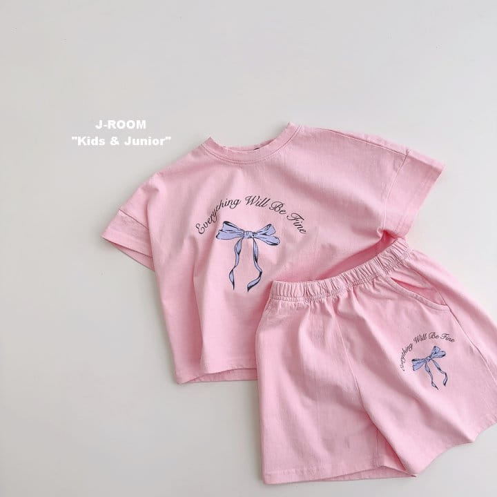 J-Room - Korean Children Fashion - #Kfashion4kids - Ribbon Paint Top Bottom Set - 9