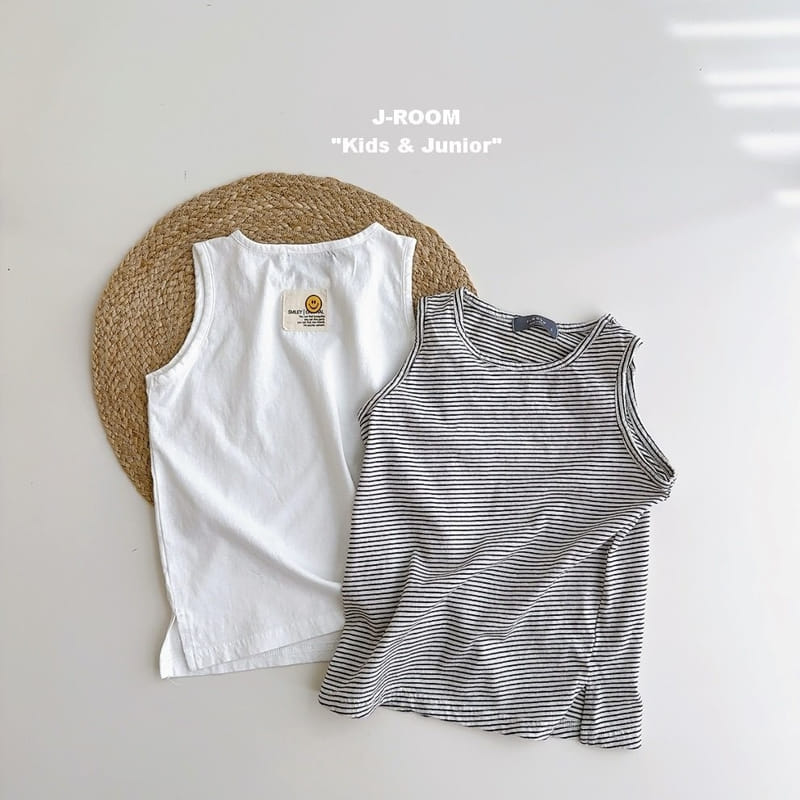 J-Room - Korean Children Fashion - #childofig - Label Layered Sleeveless Tee