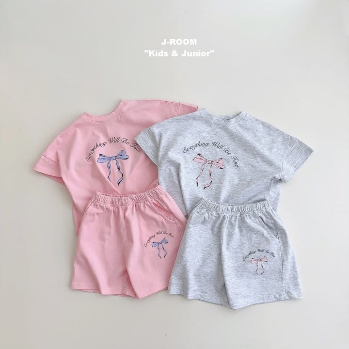 J-Room - Korean Children Fashion - #childofig - Ribbon Paint Top Bottom Set