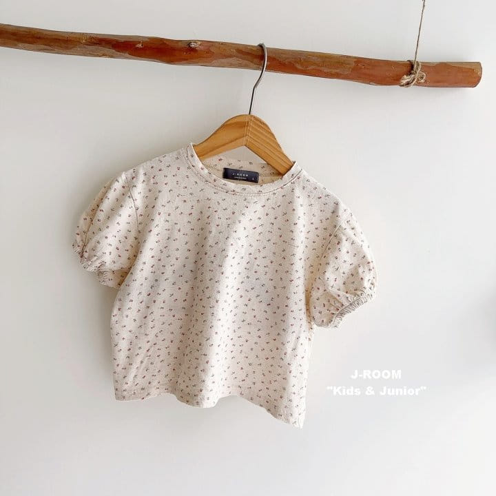 J-Room - Korean Children Fashion - #designkidswear - Flower L Shirring Tee