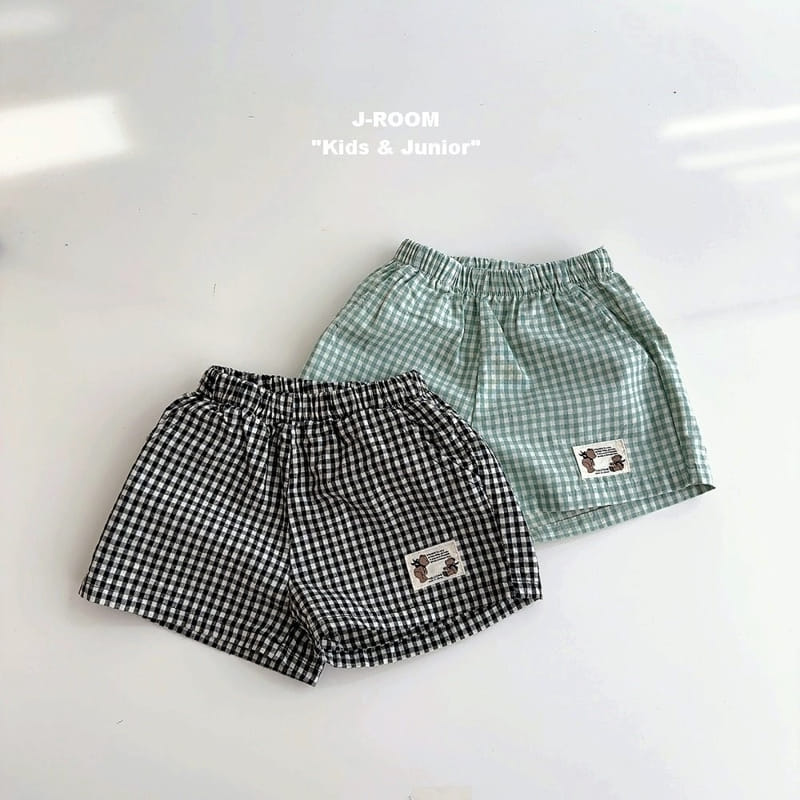 J-Room - Korean Children Fashion - #fashionkids - Check Lebel Shorts