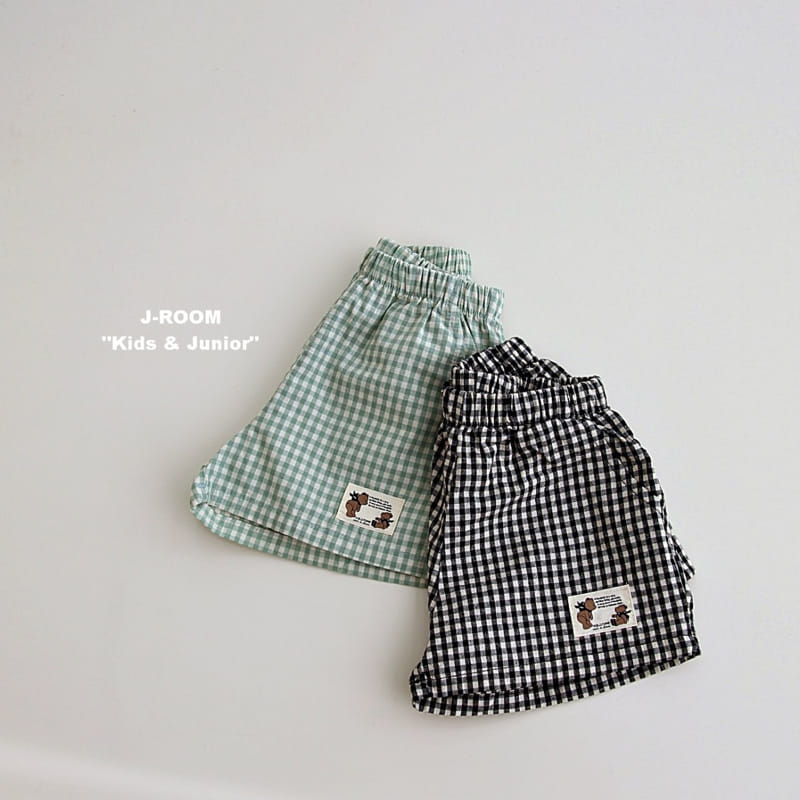 J-Room - Korean Children Fashion - #kidsstore - Check Lebel Shorts - 3