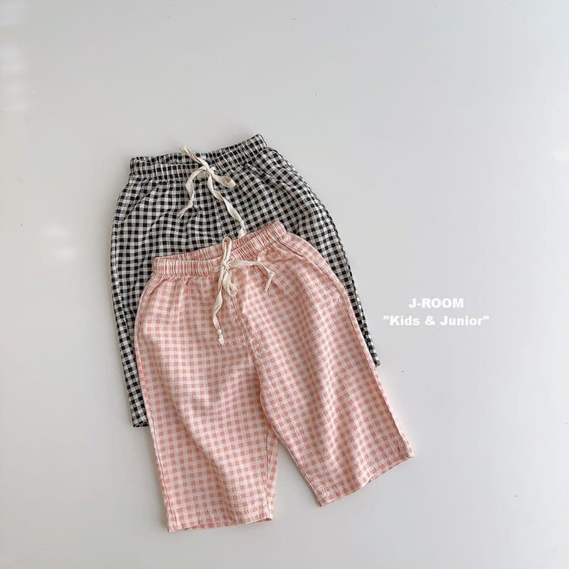 J-Room - Korean Children Fashion - #littlefashionista - Bio Check Cropped Shorts - 3