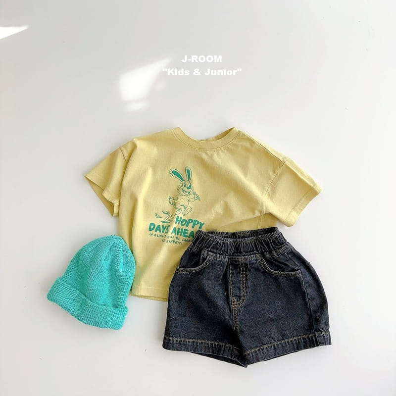 J-Room - Korean Children Fashion - #littlefashionista - Label Denim Shorts - 6