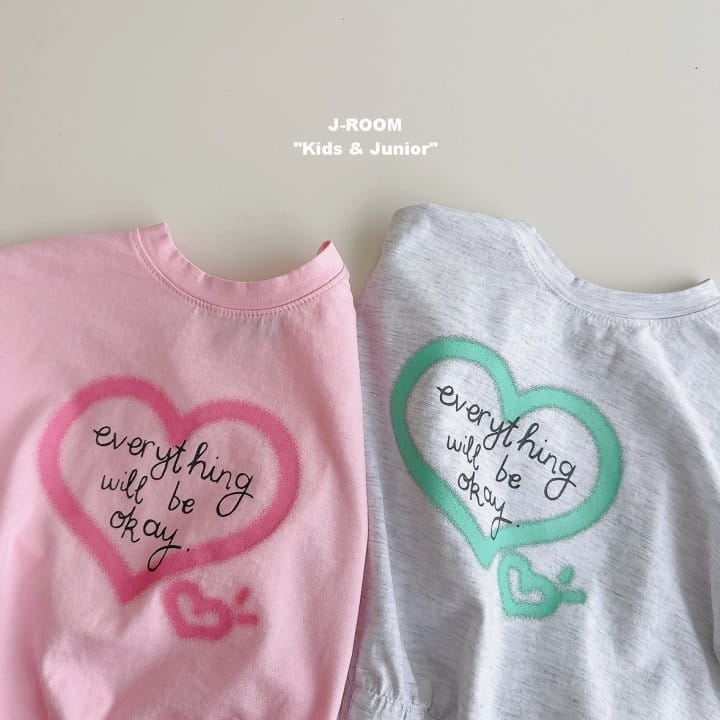 J-Room - Korean Children Fashion - #littlefashionista - Banding Heart Paint Tee - 5