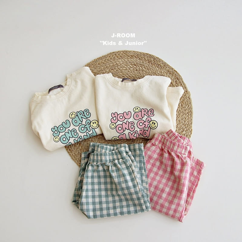 J-Room - Korean Children Fashion - #magicofchildhood - Kind Check Top Bottom Set - 2