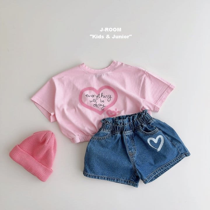 J-Room - Korean Children Fashion - #magicofchildhood - Banding Heart Paint Tee - 6