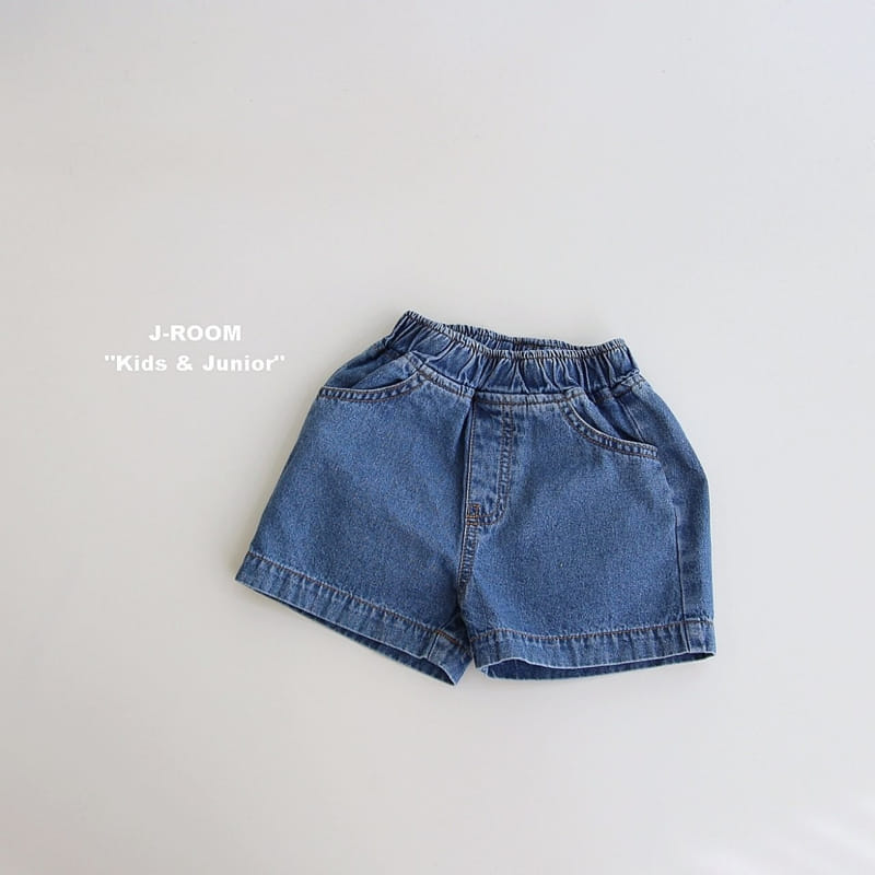 J-Room - Korean Children Fashion - #prettylittlegirls - Label Denim Shorts - 9