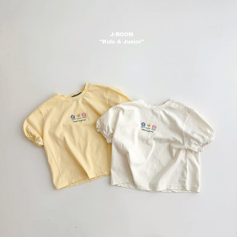 J-Room - Korean Children Fashion - #todddlerfashion - Embroidery Shirring Tee