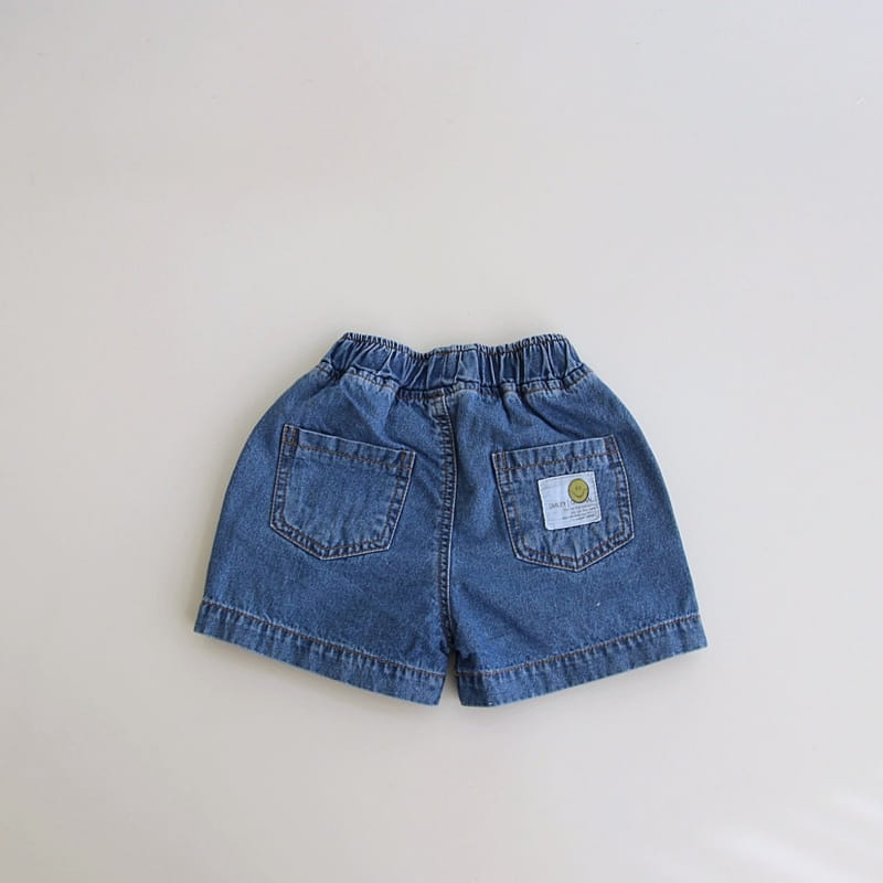 J-Room - Korean Children Fashion - #todddlerfashion - Label Denim Shorts - 10