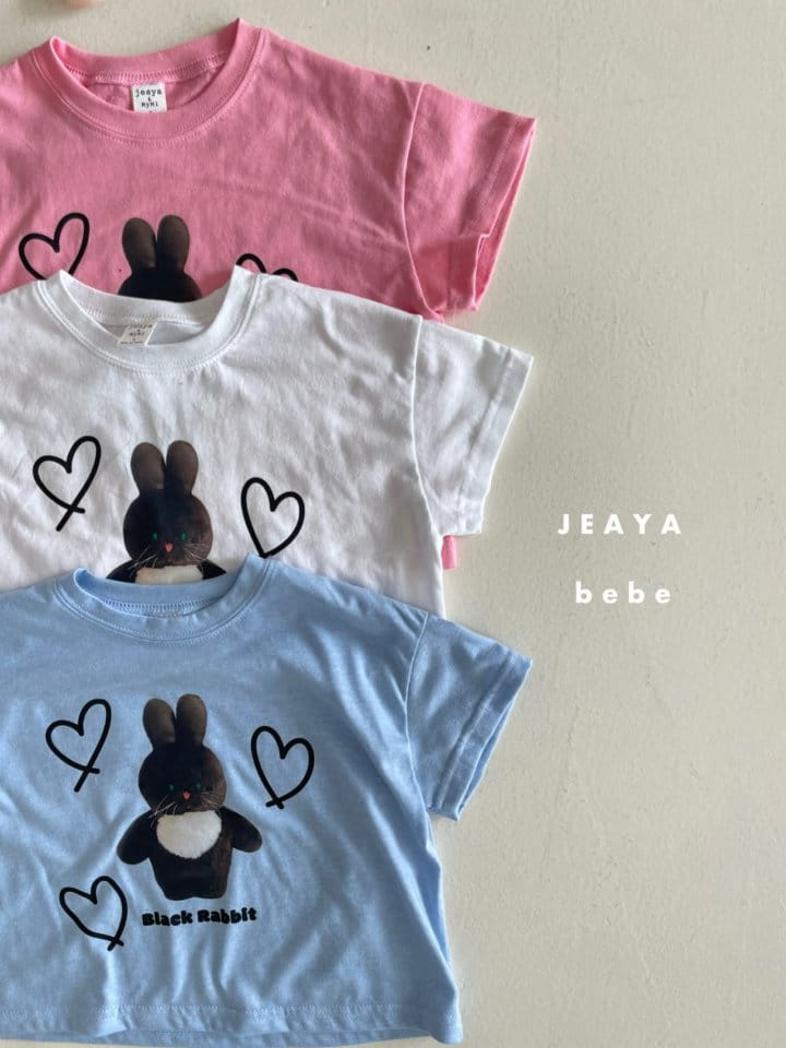 Jeaya & Mymi - Korean Baby Fashion - #babyoutfit - Black Rabbit Tee - 3