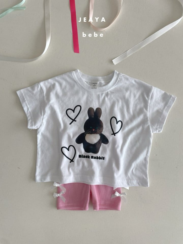 Jeaya & Mymi - Korean Baby Fashion - #onlinebabyboutique - Black Rabbit Tee - 5