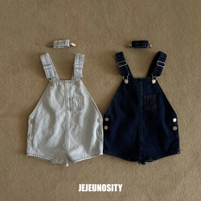 Jejeunosity - Korean Children Fashion - #discoveringself - Berry Short Overalls - 2