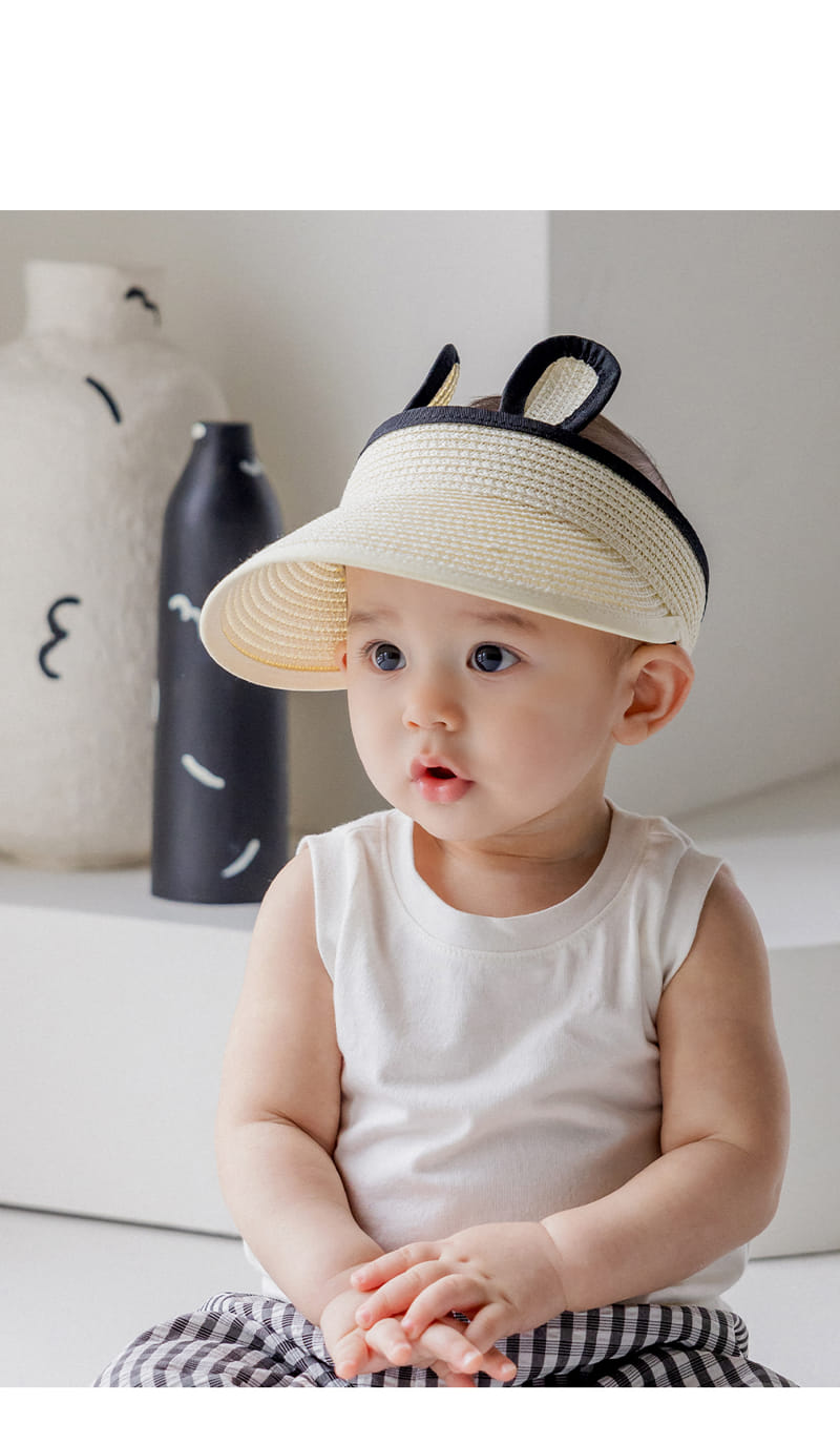 Kids Clara - Korean Baby Fashion - #babyboutique - Cookies Rabbit Baby Straw Sun Cap