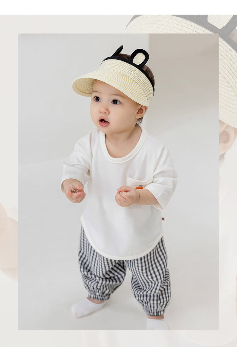 Kids Clara - Korean Baby Fashion - #babyclothing - Cookies Rabbit Baby Straw Sun Cap - 4