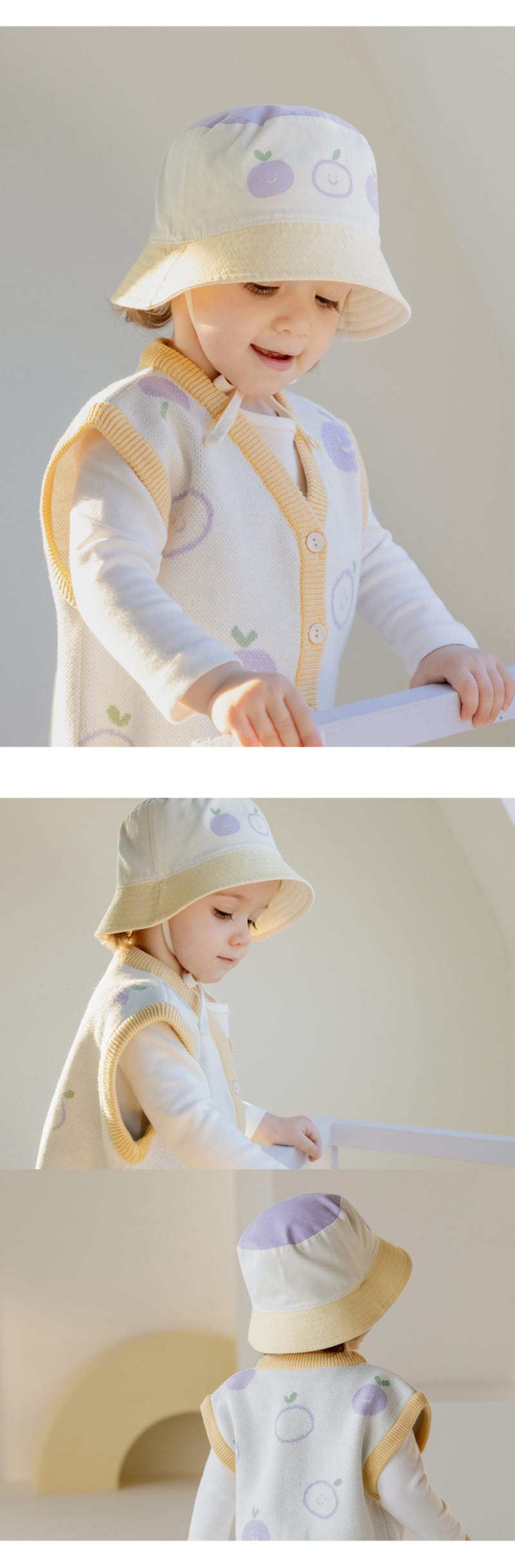 Kids Clara - Korean Baby Fashion - #babyfever - Endler Reversible Baby Bucket Hat - 6