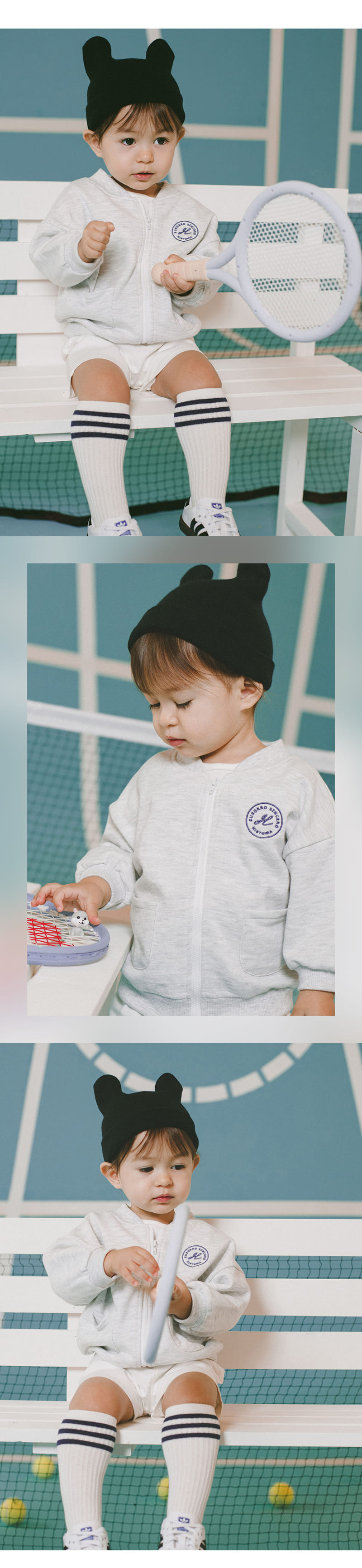 Kids Clara - Korean Baby Fashion - #babyfever - Moling Baby Zip Up - 2