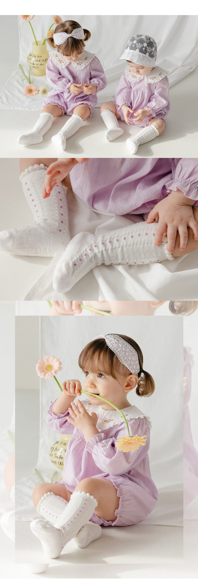 Kids Clara - Korean Baby Fashion - #babylifestyle - Leanna Baby Knee Socks (5ea 1set) - 2