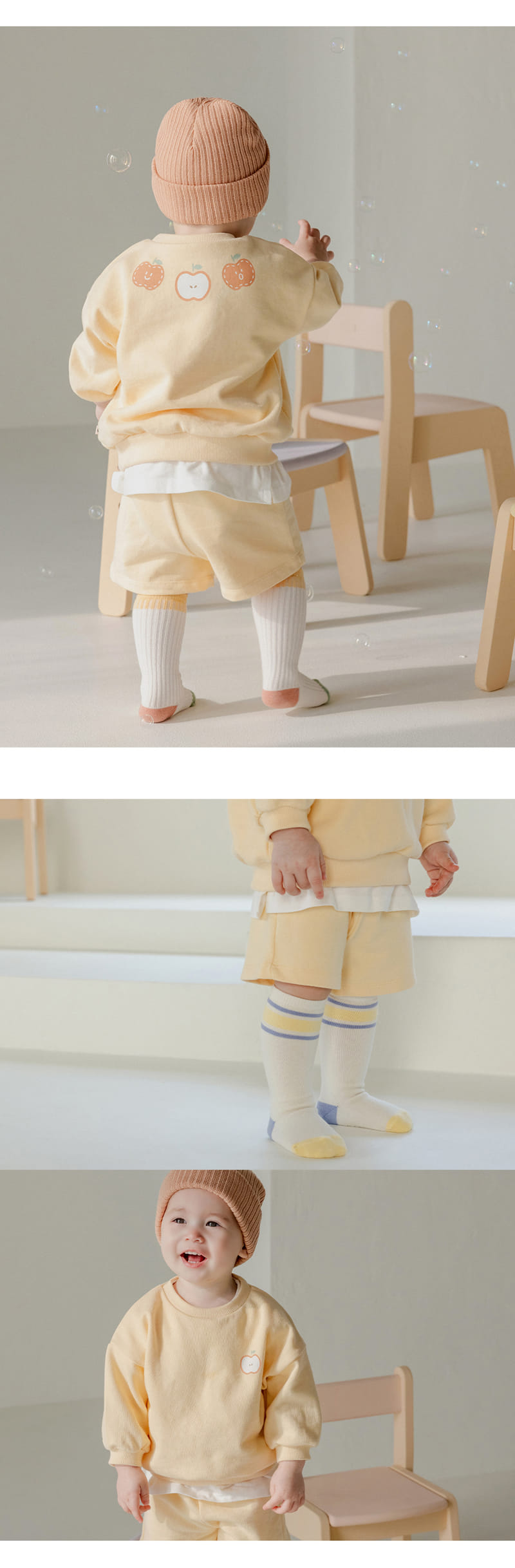 Kids Clara - Korean Baby Fashion - #babylifestyle - Rooty 3 Pieces Baby Set - 5