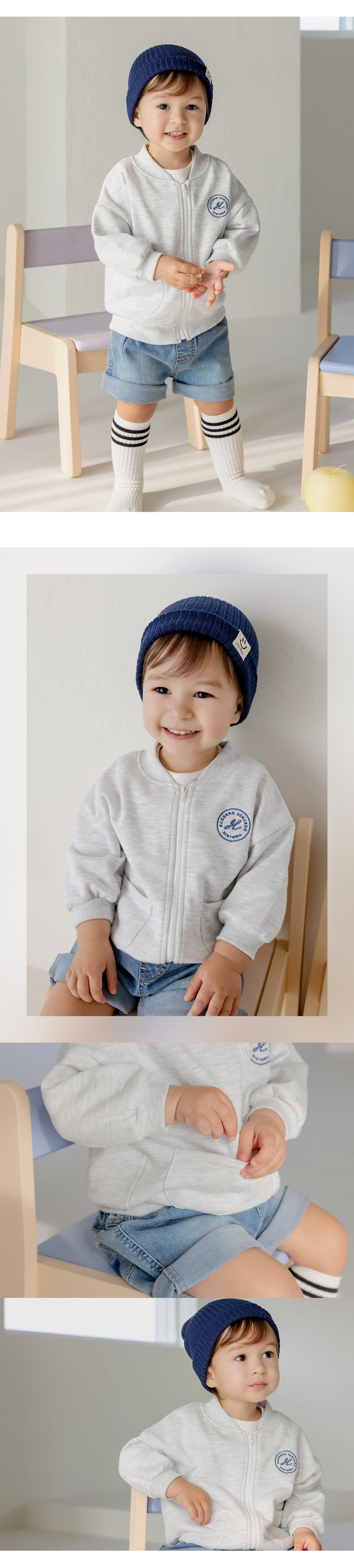 Kids Clara - Korean Baby Fashion - #babyoninstagram - Moling Baby Zip Up - 5