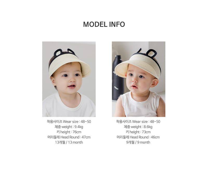 Kids Clara - Korean Baby Fashion - #babyootd - Cookies Rabbit Baby Straw Sun Cap - 9