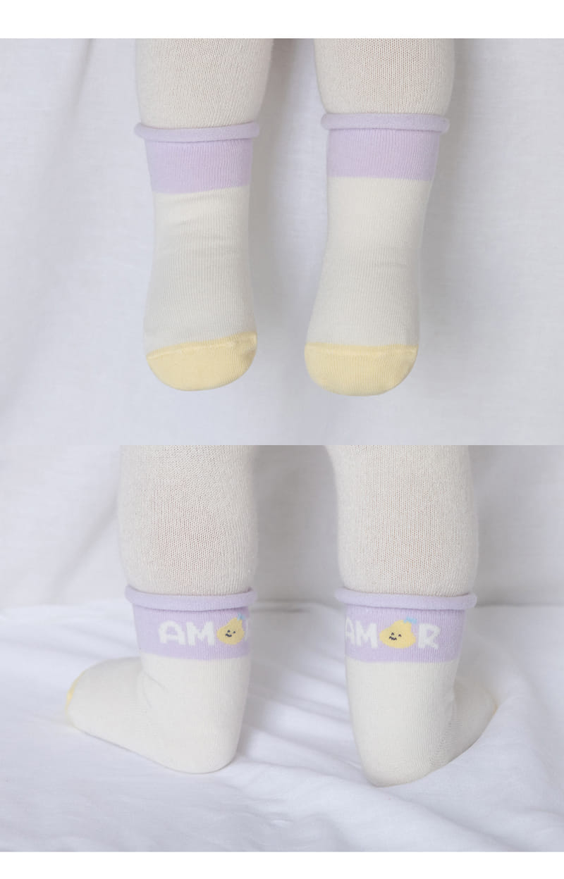 Kids Clara - Korean Baby Fashion - #babyootd - Rashple Rolling Baby Socks (5ea 1set) - 2