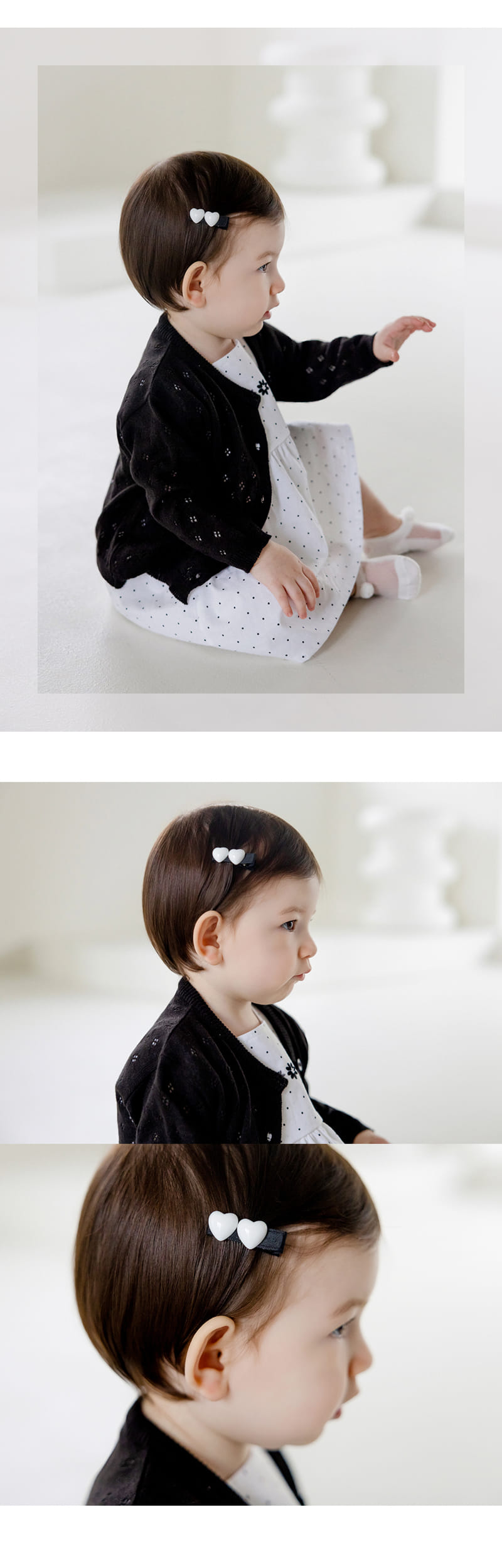 Kids Clara - Korean Baby Fashion - #babyoninstagram - Cliff Baby Hair Pin 2type Set ( 5ea 1set) - 4