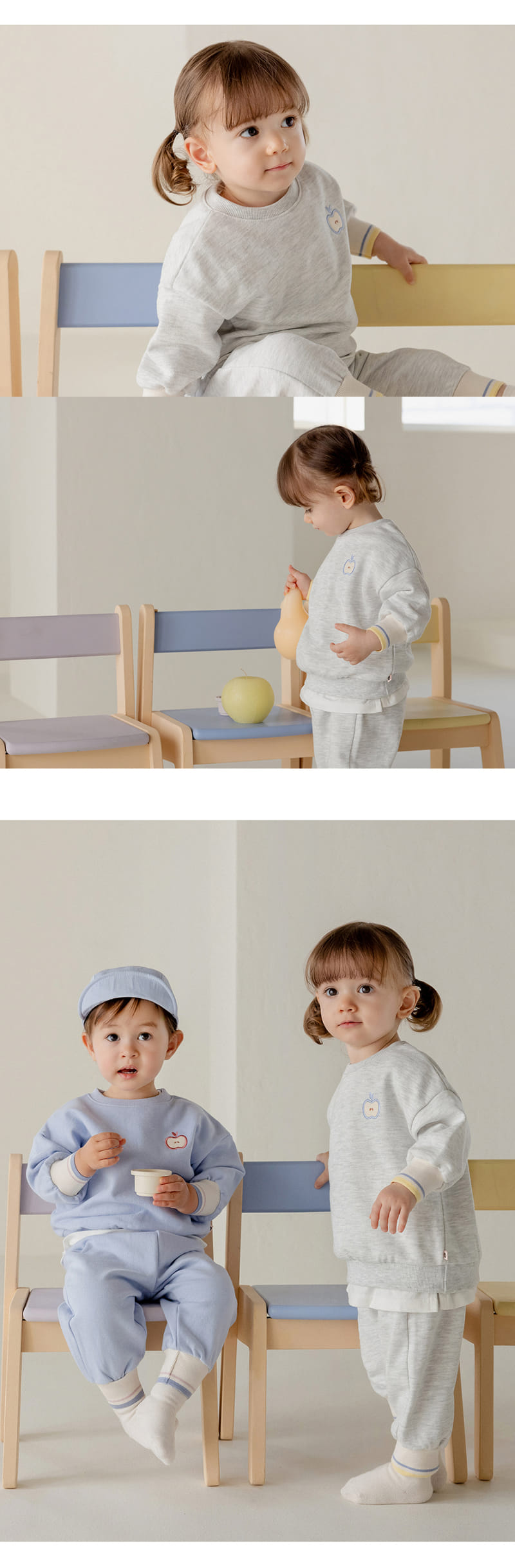 Kids Clara - Korean Baby Fashion - #babyootd - Onle Baby Top Bottom Set - 3