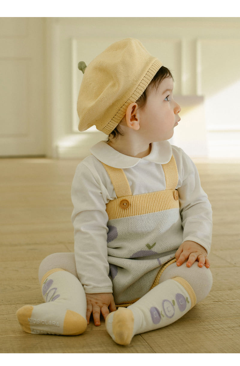 Kids Clara - Korean Baby Fashion - #babyootd - Purple Berry Baby Knee Socks - 2