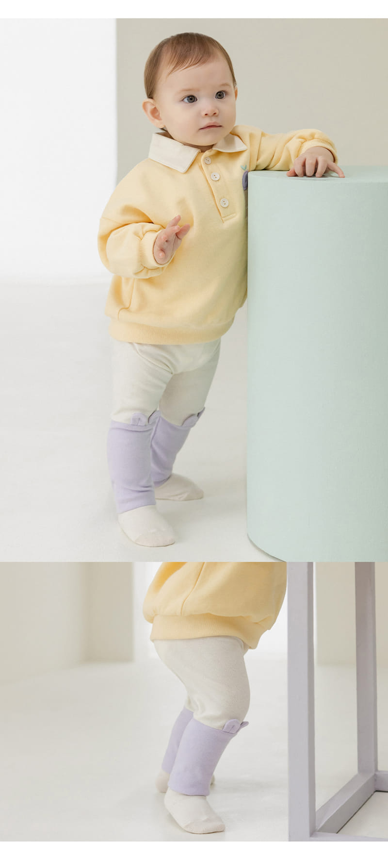 Kids Clara - Korean Baby Fashion - #babyoutfit - Harmony Color Baby Leggings - 4