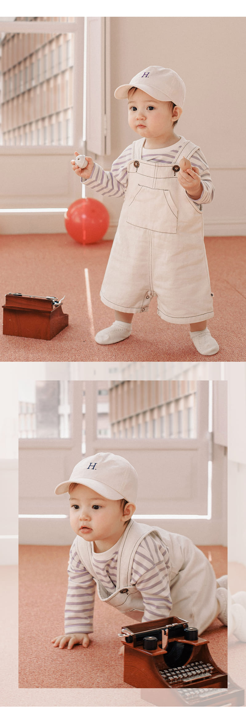 Kids Clara - Korean Baby Fashion - #babyoutfit - Urban Baby Dungarees Pants - 2