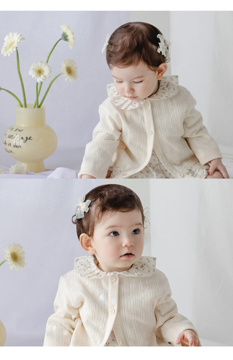 Kids Clara - Korean Baby Fashion - #babyootd - Posy Baby Hair Pin 2ea Set (5ea 1set) - 4