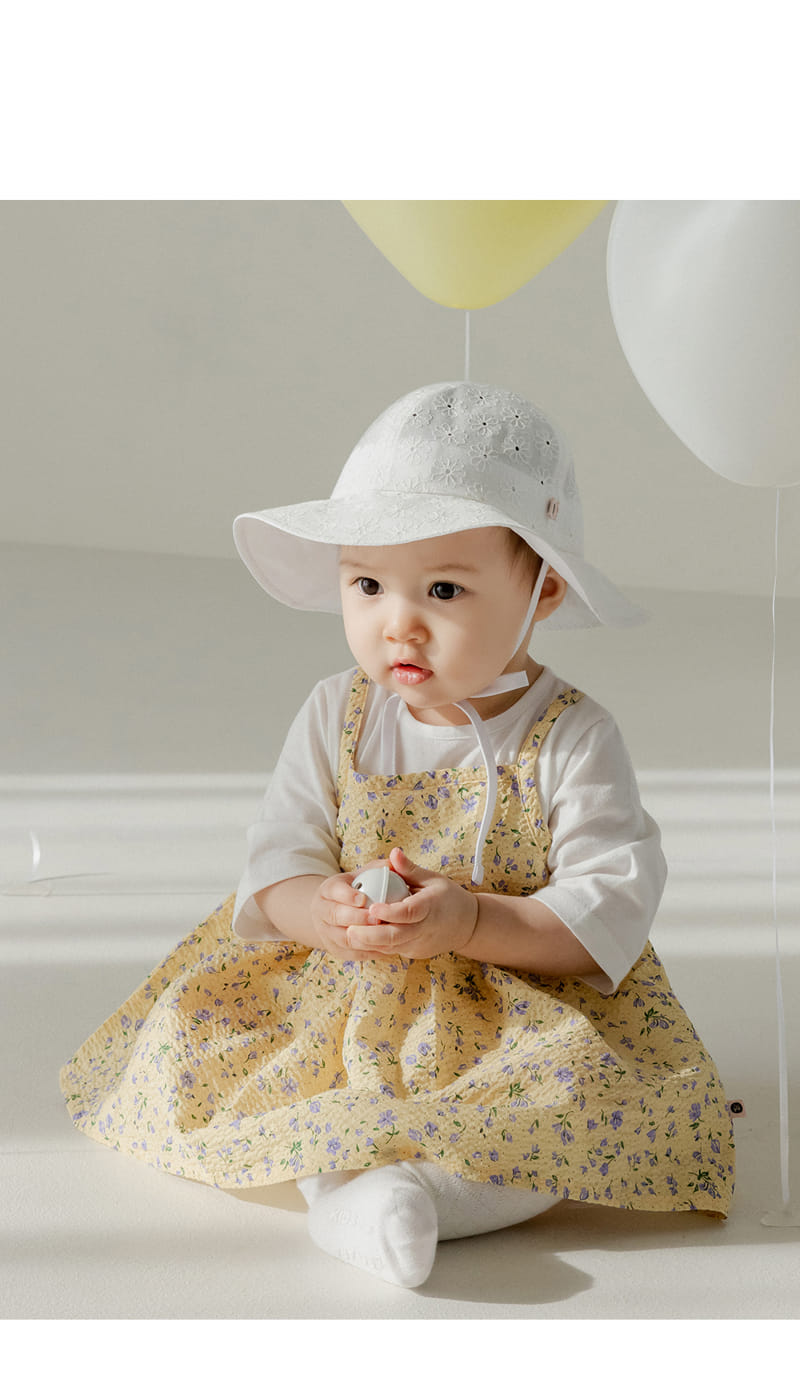 Kids Clara - Korean Baby Fashion - #babyoutfit - Leanna Eyelet Baby Sun Hat